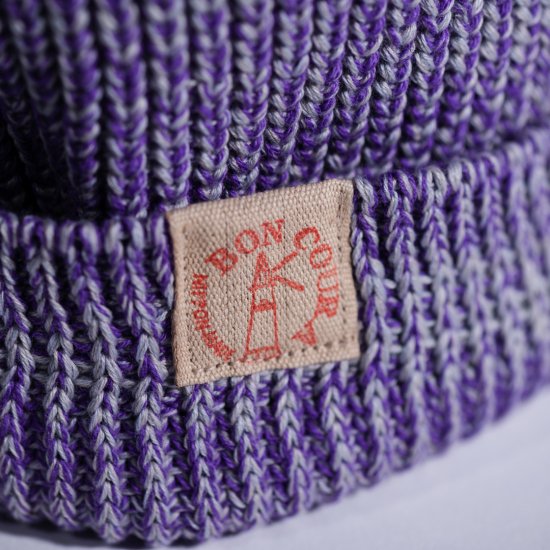 Knit Cap Heather purple Cotton