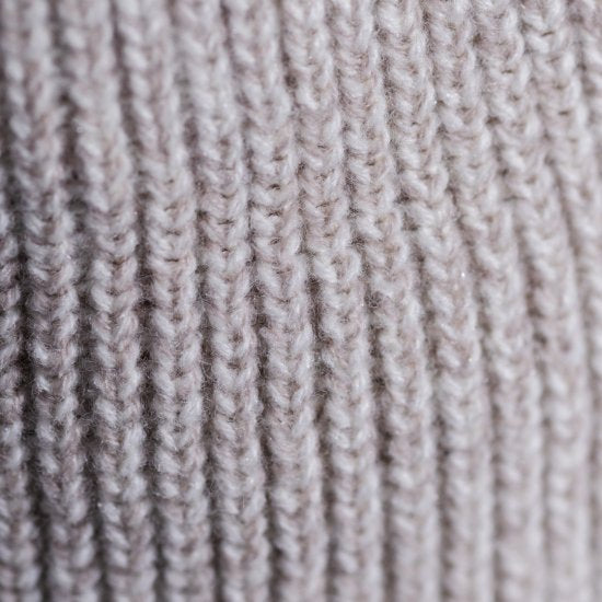 Knit Cap Heather white gray Wool Dead Stock Yarn