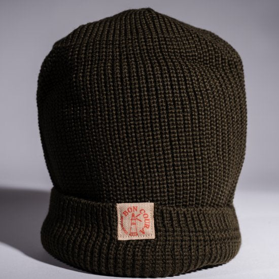 Knit Cap olive Wool