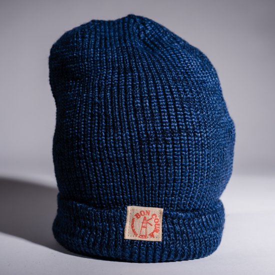 Knit Cap Heather indigo Dead Stock Yarn