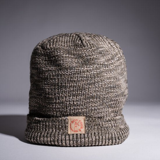 Knit Cap Heather ocher gray × light gray Dead Stock Yarn