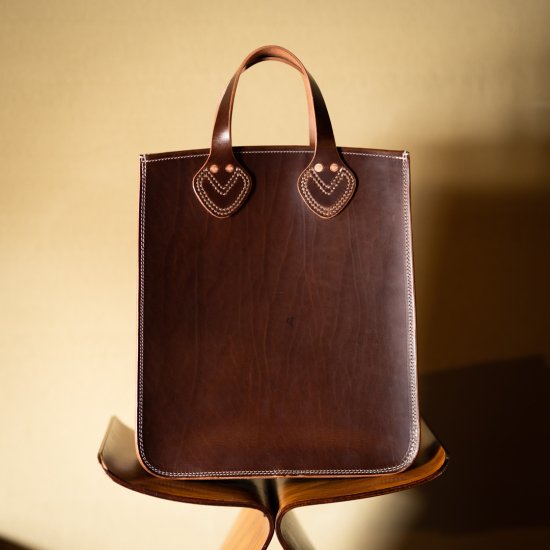 BONCOURA Hard Leather Tote Bag brown