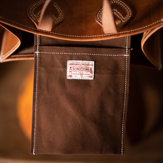 BONCOURA Hard Leather Tote Bag brown