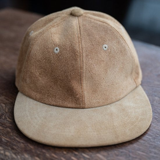 US Navy Cap Leather Suede sand