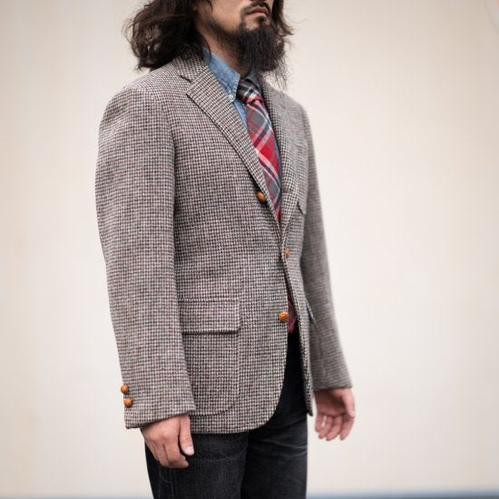 Tailored Jacket Hand Woven Tweed moss green