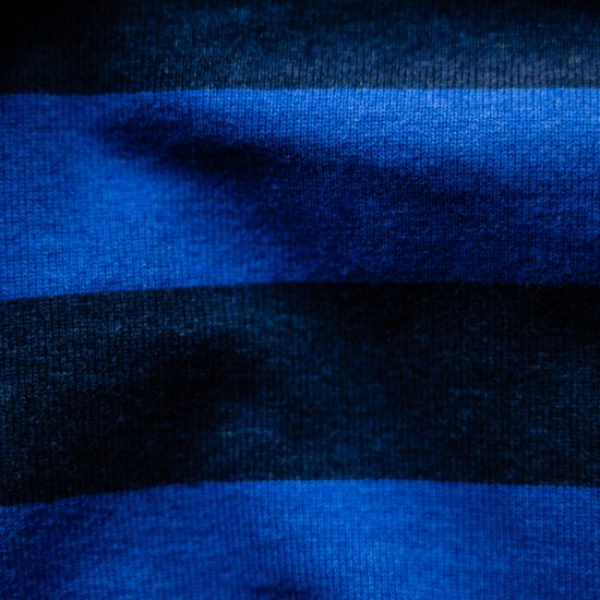 T-shirt rayé Marine chiné × Bleu chiné